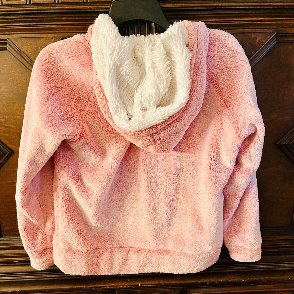 Members Mark plush hooded pullover. Girls 14/16. Pink. Very good!